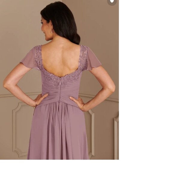 Azazie Gwenyth Desert Rose Dress - Picture 2 of 5